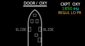 A320 ECAM DOOR/OXY page