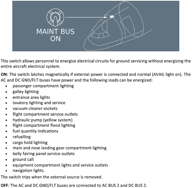 A320 GND/FLT Bus Supply